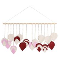 makrama dekoracja w kształcie liści boho 45×55cm