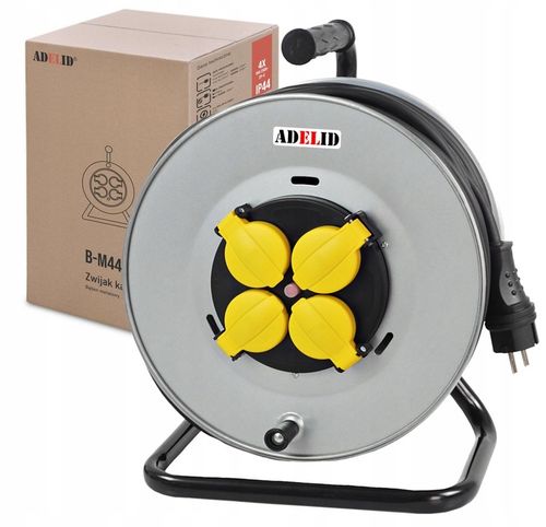 POLSKI PRZEDŁUŻACZ BĘBNOWY NA BĘBNIE ZWIJAK METALOWY 50M 3x2,5 H05VV-F OWY na Arena.pl