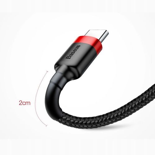 Kabel USB do USB-C Baseus Cafule 2A 3m (czerwono-czarny) na Arena.pl