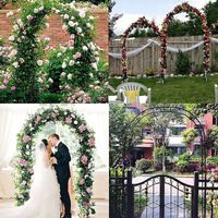 Pergola ogrodowa metalowa łuk na róże kwiaty podpora 240cm trejaż ogrodowy