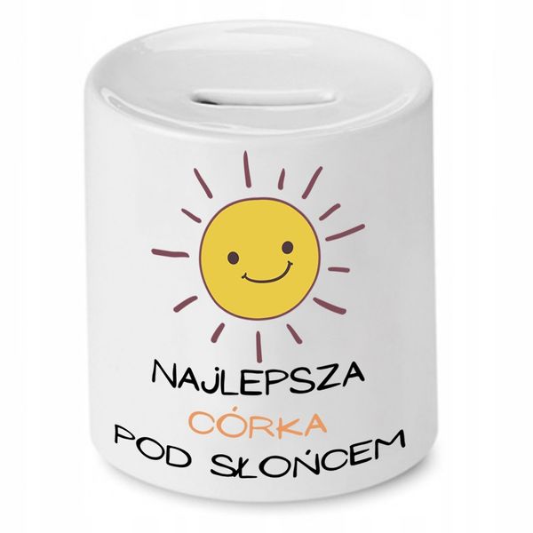 Skarbonka Dla Córki Najlepsza Córka Pod Słońcem Z Nadrukiem Ze Zdjęciem zdjęcie 1