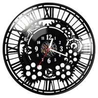 Zegar ścienny z płyty winylowej Mechanizm 601.14