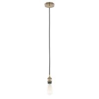 Wisząca LAMPA loft CLASSO DS-M-034 ANTIQUE BRASS Italux metalowa OPRAWKA industrialny ZWIS przewód antyczny brąz