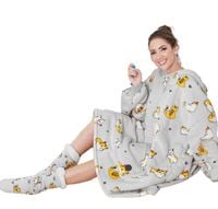 Ciepła Bluza Oversize XXL Koc Włochacz Futrzak 2w1