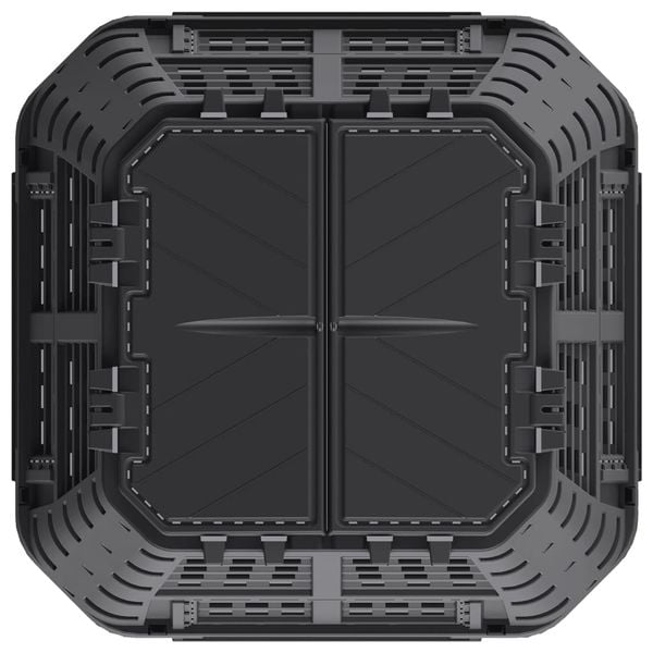 Kompostownik ogrodowy, czarny, 93,3x93,3x113 cm, 740 L na Arena.pl