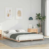 Stelaż łóżkowy Brązowy 150 x 200 cm Lite drewno sosnowe