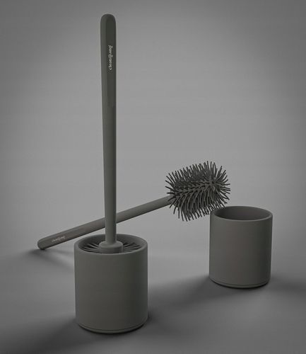 Szczotka do WC toaletowa silikonowa szara do łazienki antybakteryjna na Arena.pl