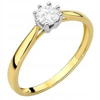 PIĘKNY ZŁOTY PIERŚCIONEK pr. 333 z Cyrkonią Zaręczynowy r.13 8k