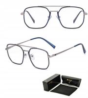 Okulary Zerówki do KOMPUTERA Filtr Blue Light OCHRONNE + ETUI + SZMATKA