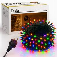 LAMPKI CHOINKOWE ZEWNĘTRZNE 300LED MULTIKOLOR - STAŁE ŚWIATŁO IP44 - MOCNE