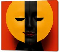 Obraz 100x90cm Dwie Twarze Rzeczywistości