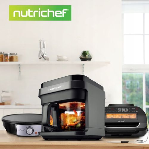 AIR FRYER FRYTKOWNICA BEZTŁUSZCZOWA 5,5L 8 PROGRAMÓW NUTRICHEF CZARNA na Arena.pl