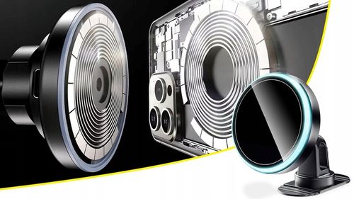 UCHWYT NA TELEFON DO SAMOCHODU ŁADOWARKA INDUKCYJNA SAMOCHODOWA DO MAGSAFE na Arena.pl