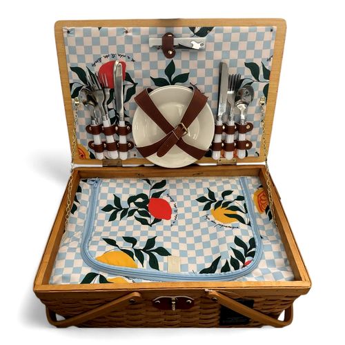 KOSZ PIKNIKOWY z WIKLINY NA PIKNIK 4os TERMOTORBA STOLIK na PREZENT ŚWIĘTA na Arena.pl