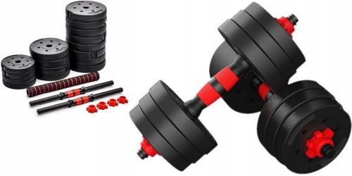 HANTLE REGULOWANE INPOWER 2 x 20 KG + SZTANGA = ZESTAW HANTLI 40 KG na Arena.pl