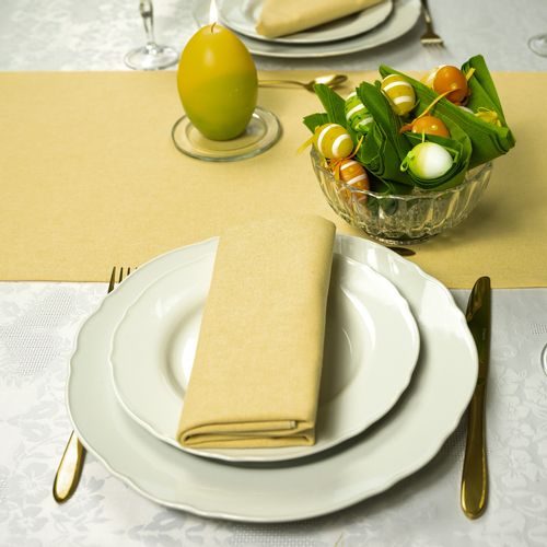 Bieżnik Lniany Żółty Bieżnik Lniany Żółty 220cm na Arena.pl