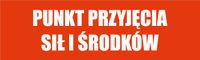 Tabliczka Punkt przyjęcia sił i środków grawer piktogram 20x6 cm duży wybór