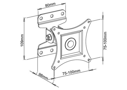Uchwyt ścienny Techly 13"-30", 23kg regulowany na Arena.pl