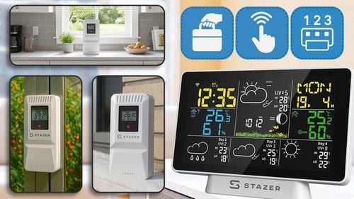 Stacja pogodowa pogody termometr higrometr barometr budzik smart WiFi na Arena.pl