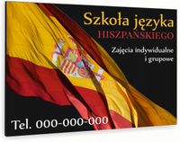 nadruk UV TABLICZKA reklamowa nierdzewna 40x30 SZYLD SZKOŁA JĘZYKOWA