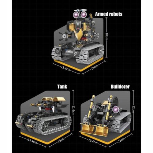 Robot z klocków 5w1 RC aplikacja STEAM wojskowy ROBOT zestaw dzieci 323el na Arena.pl