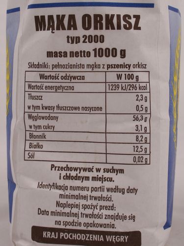 Mąka orkisz typ 2000 - Radix - 1000g na Arena.pl