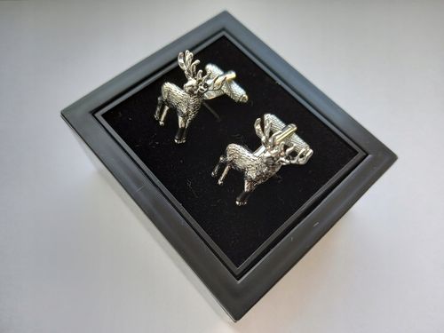 Srebrne spinki do mankietów koszuli EXC Jeleń Daniel dla Myśliwego Leśnika na Arena.pl