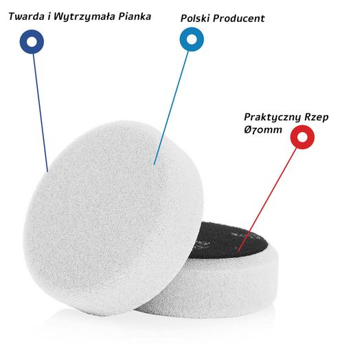 abw white mini - otwartokomórkowy pad polerski rzep na Arena.pl