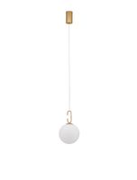 Lampa wisząca YARA LE42733 LED 10,64W 3000K biała kula zwis złoty