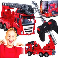 STRAŻ POŻARNA DUŻE AUTO ZDALNIE STEROWANE PILOTEM R/C WÓZ STRAŻACKI PREZENT