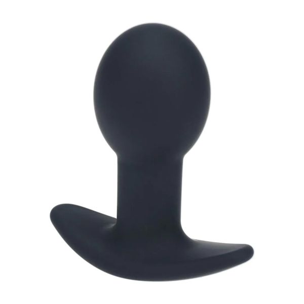 Single Bulb Vibrating Silicone Anal Plug - Black zdjęcie 4
