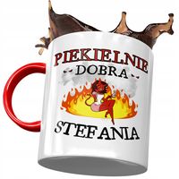 Kubek Czerwony Dla Stefanii Koleżanki Na Prezent Z Nadrukiem Ze Zdjęciem