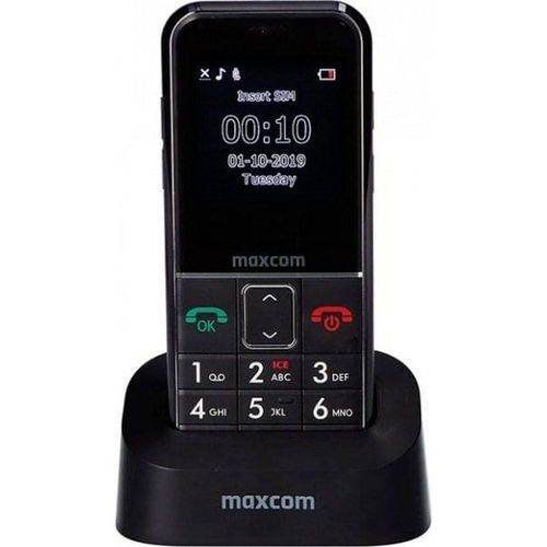 MAXCOM telefon dla seniora + opaska SOS MM735 czarny na Arena.pl