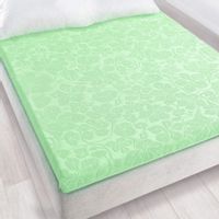 Prześcieradło frotte ŻAKARDOWE bez gumki 150x205cm JAŚMINOWA ZIELEŃ