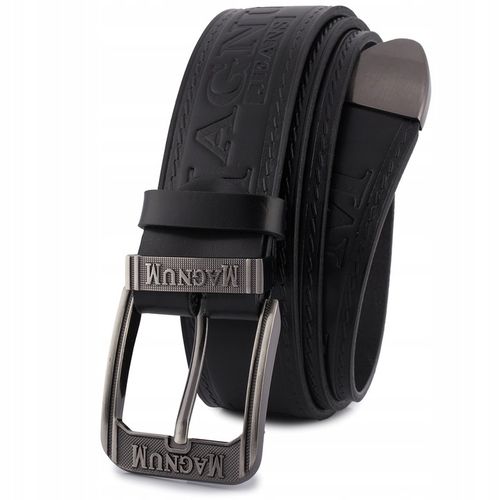 Pasek męski skórzany premium szeroki 4cm klasyczny czarny Beltimore na Arena.pl