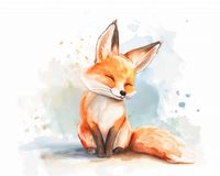 Plakat 50x40cm Zadowolony Lisek