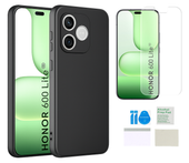 Etui do HONOR 600 LITE czarny case matowy plecki + folia ochronna na ekran