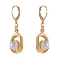 Wiszące kolczyki z perełką (P24/ZIM/17AU)