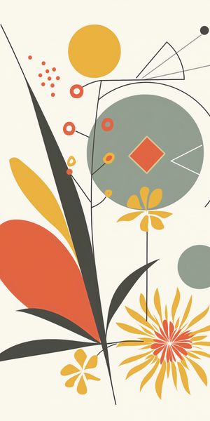 Plakat 50x100cm Geometryczny Ogród zdjęcie 1