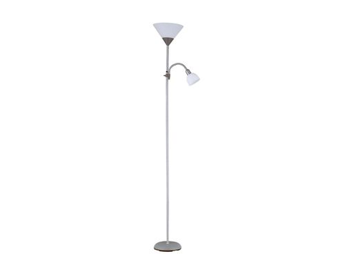 LAMPA podłogowa stojąca E27 + E14 60W szara na Arena.pl