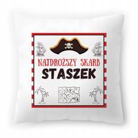 Poduszka Biała 40X40 Cm Dla Staszka Syna Dziecka Z Nadrukiem Ze Zdjęciem