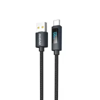 kabel dudao l7t usb-a - usb-c 66w z wyświetlaczem led 1m - czarny