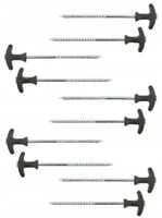 MIKADO SZPILKI ŚLEDZIE DO NAMIOTU PARASOLA WKRĘCANE 10SZT KOMPLET DŁUGIE 30