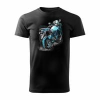 Koszulka z motocyklem na motor Suzuki V-strom Vstrom DL 650 XT męska czarna REGULAR XXL