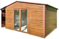 Schowek domek ogrodowy 5,5x4m wiata 0,5m drzwi szklane PCV TS1205