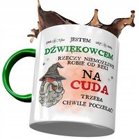 Kubek Zielony Dźwiękowca Jestem Dźwiękowcem Z Nadrukiem Ze Zdjęciem