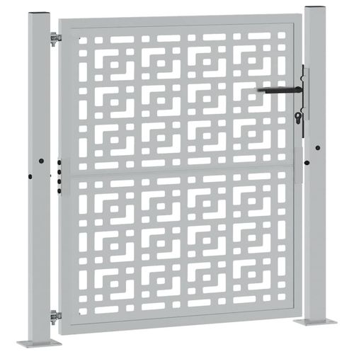 Brama ogrodowa 105x105 cm Stal nierdzewna Krzyż wzór na Arena.pl