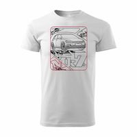 Koszulka z samochodem VW Golf 7 VII męska biała REGULAR S