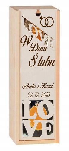 PUDEŁKO SKRZYNKA NA WINO GRAWER PREZENT ŚLUB PRIM na Arena.pl