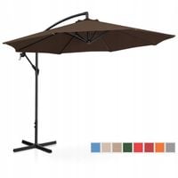 DUŻY PARASOL OGRODOWY MATERIAŁ ŚR. 300 cm BRĄZOWY UNIPRODO